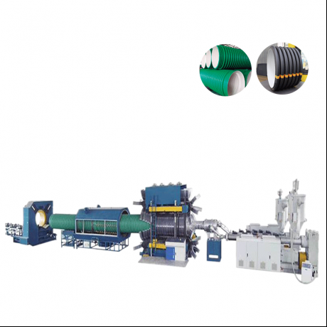 HDPE, PP Nau'in Tsayayyen Bututu Mai Rarraba bango Biyu da layin Fitar Bututun Ribbed